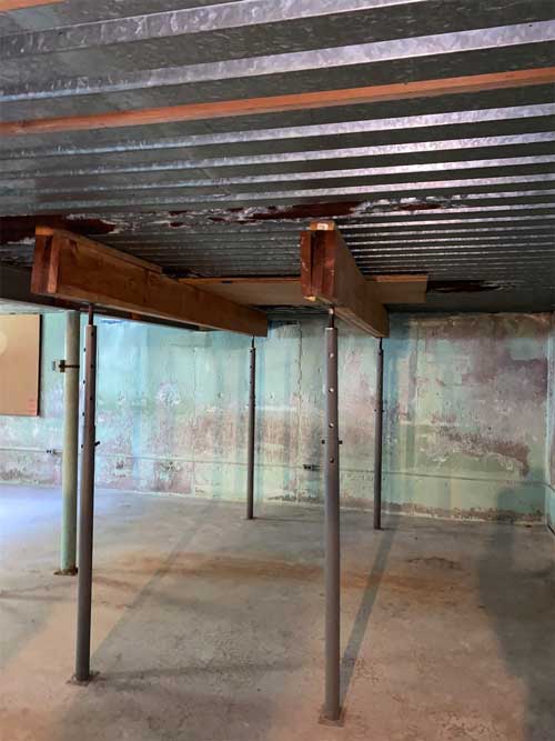 Below garage floor structural concern