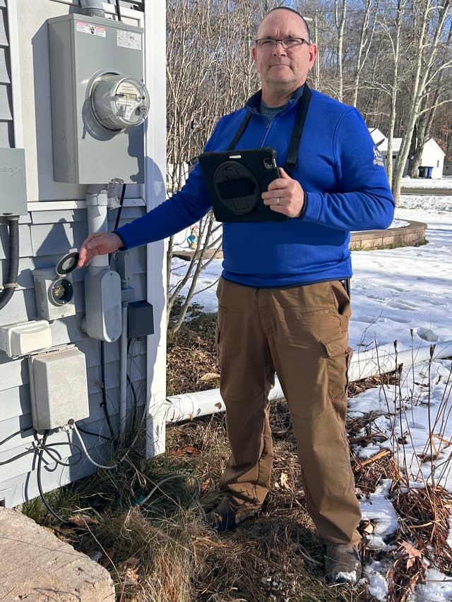 Jim inspecting HVAC